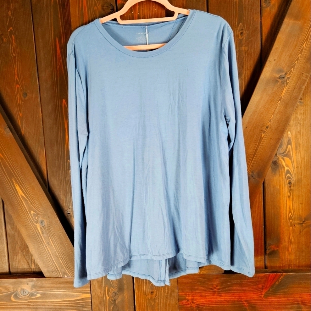 Summersalt Convertible Split Back Long Sleeve Light Blue Women's Large